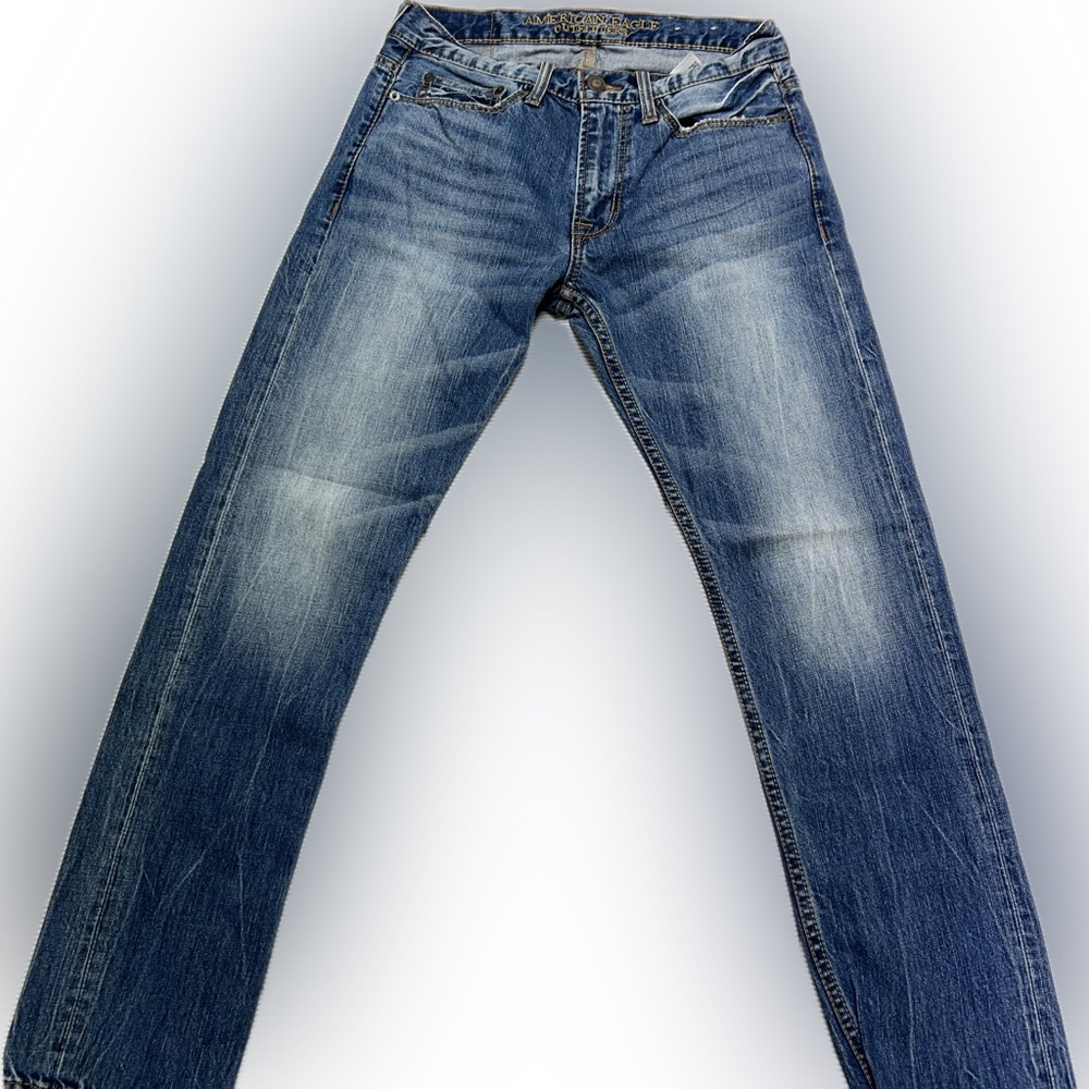 American Eagle Outfitters Men's Blue Straight Jeans - Picture 1 of 4